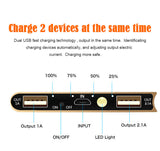 12000 mAh Power Bank Portable Charger + led light Backup Power 2 USB