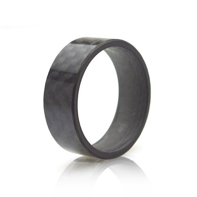 8MM Pure Black Carbon Fiber  Ring