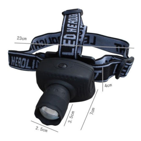 600 Lumens LED Headlight Headlamp Flashlight Frontal Lantern Zoomable Head Torch Light