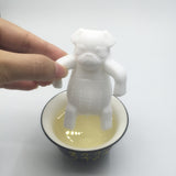 1Piece Lovely Tea Strainers Pug In A Mug Silicone Tea Infuser