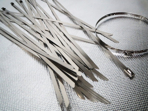 100x Exhaust Heat Stainless zipties