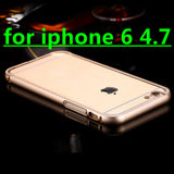 Apple iphone 6 4.7 / i6 Plus 5.5 Metal Aluminum + Clear Transparent Acrylic Hard Back Cover Armor Shockproof