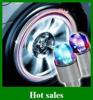 Motorbicycle Wheel Light New Flashing LED Car Bicycle Tyre Valve Caps Lamp Lights Free Shipping