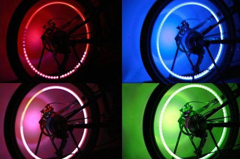 Motorbicycle Wheel Light New Flashing LED Car Bicycle Tyre Valve Caps Lamp Lights Free Shipping