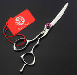 Purple dragon Professional Hair scissors cutting scissors 5.5 INCH Bang hair scissors Big pink stone 440C Simple packing NEW