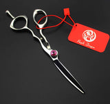 Purple dragon Professional Hair scissors cutting scissors 5.5 INCH Bang hair scissors Big pink stone 440C Simple packing NEW