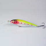 1PCS Super Quality  5 Colors 11cm 10.5g Hard Bait Minnow Fishing lures Bass Fresh Salt water 4#hook