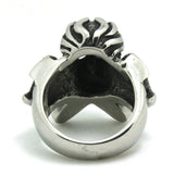 1pc Cool Fashion Punk Style Big Skull Wrench New Ring 316L Stainless Steel Hot Selling Ring