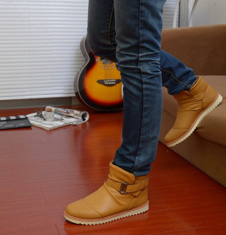 2014 winter new arrival men's snow boots men's winter boots for men's warm leather high-top with fur 3 colors in stock!