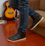 2014 winter new arrival men's snow boots men's winter boots for men's warm leather high-top with fur 3 colors in stock!