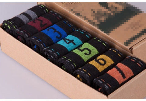 7pcs/lot socks brand mens bamboo fiber