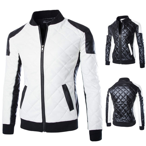 Motorcycle Zipper Leather Jacket