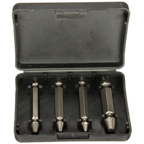 4 Screw Extractor Drill Bits Guide Set Broken Bolt Remover Easy Out Set 5cm Long Wholesale