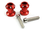 2pcs 8mm Motorcycle Stands Screw Swingarm Spools For Yamaha YZF R1 R6 R6S FZ6 FZ8 XJR 1300 Red