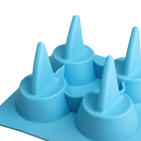 Cool Shark Fin Shape Ice Cube Freeze Mold Ice Maker Mould