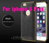 Leather and metalic Cover Case For iPhone 5 5S Phone Bag Ultra thin close fitted Phone Cover case