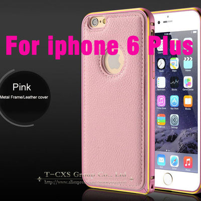 Leather and metalic Cover Case For iPhone 5 5S Phone Bag Ultra thin close fitted Phone Cover case