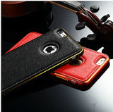 Leather and metalic Cover Case For iPhone 5 5S Phone Bag Ultra thin close fitted Phone Cover case