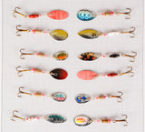Hot 30pcs/lot Spinners Fishing Lure Mixed color/Size/Weight Metal Spoon Lures hard bait fishing tackle