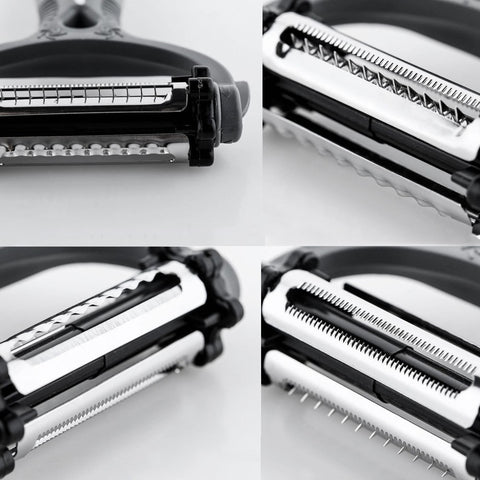 Multifunctional 360 Degree Rotary Peeler with 3 blades