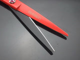 Hair scissors Red and Black scissors tail pin 5.5 INCH LYREBIRD tijeras peluquero pink stone