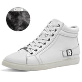 Handmade Genuine leather warm fur plus size men winter shoes,full grain leather Super warm men winter shoes for Russian