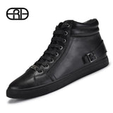 Handmade Genuine leather warm fur plus size men winter shoes,full grain leather Super warm men winter shoes for Russian