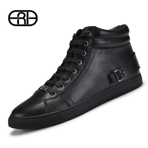 Handmade Genuine leather warm fur plus size men winter shoes,full grain leather Super warm men winter shoes for Russian