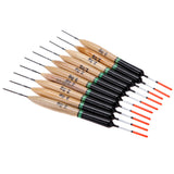 10Pcs 2g Fishing Fish Floats Bobbers Set Paulownia Wood Fishing Tackle Tools