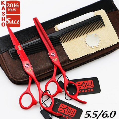 Kasho professional hair scissors hairdressing thinning scissors barber tijera peluqueria forbici capelli shear tesoura ciseaux