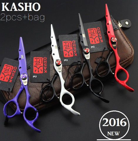 Kasho professional hair scissors hairdressing thinning scissors barber tijera peluqueria forbici capelli shear tesoura ciseaux