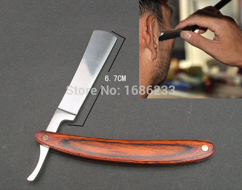 Straight Edge Stainless Steel Barber Razor Folding Shaving Knife