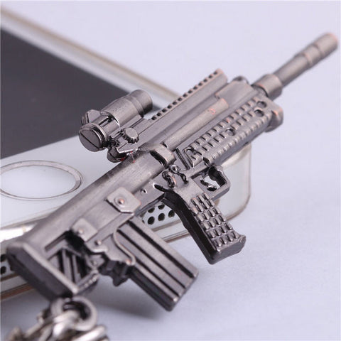 2015 Novelty Items Vintage Adventure Time AK47 Gun Men Keychain Punk Keychain Key ring Jewelry Car Accessory Gift For Men