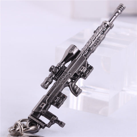 2015 Novelty Items Vintage Adventure Time AK47 Gun Men Keychain Punk Keychain Key ring Jewelry Car Accessory Gift For Men