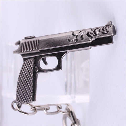 2015 Novelty Items Vintage Adventure Time AK47 Gun Men Keychain Punk Keychain Key ring Jewelry Car Accessory Gift For Men
