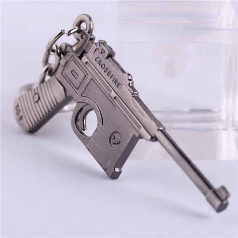 2015 Novelty Items Vintage Adventure Time AK47 Gun Men Keychain Punk Keychain Key ring Jewelry Car Accessory Gift For Men