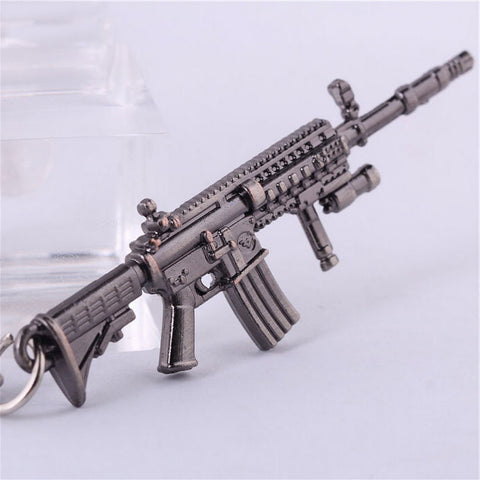 2015 Novelty Items Vintage Adventure Time AK47 Gun Men Keychain Punk Keychain Key ring Jewelry Car Accessory Gift For Men