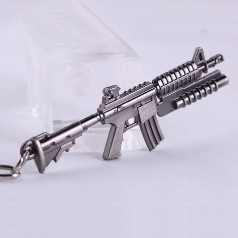 2015 Novelty Items Vintage Adventure Time AK47 Gun Men Keychain Punk Keychain Key ring Jewelry Car Accessory Gift For Men