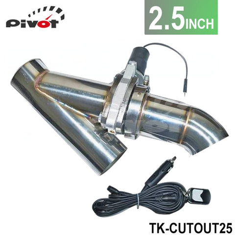 Tansky - 2.5 INCH EXHAUST CUTOUT ELECTRIC DUMP Y-PIPE High grade stainless