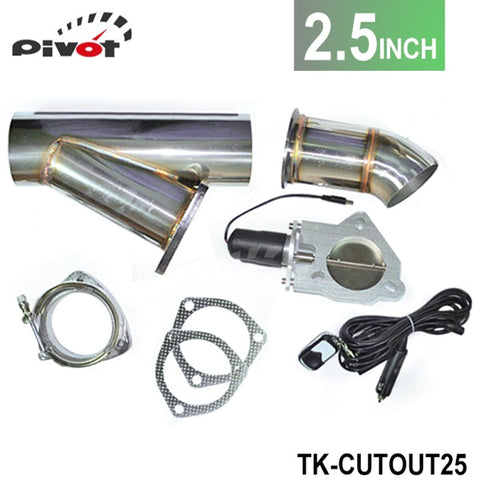 Tansky - 2.5 INCH EXHAUST CUTOUT ELECTRIC DUMP Y-PIPE High grade stainless