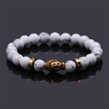 black Lava stone buddha bracelet Many colors to choose!