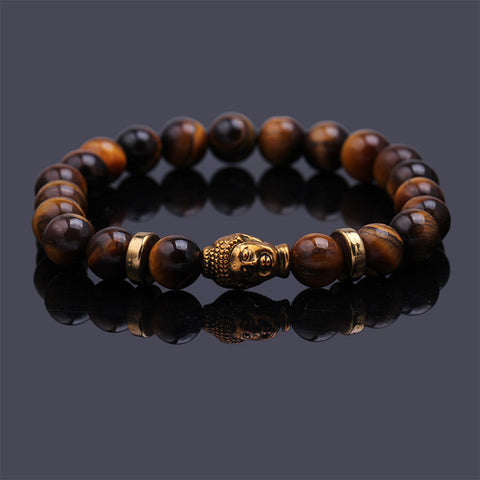 black Lava stone buddha bracelet Many colors to choose!