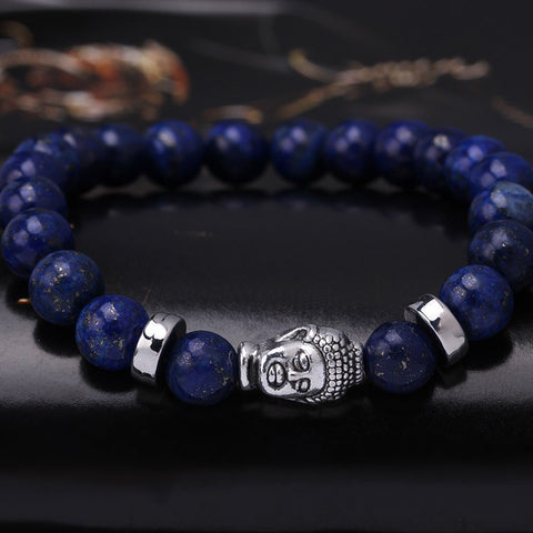 black Lava stone buddha bracelet Many colors to choose!