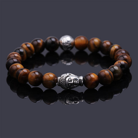 black Lava stone buddha bracelet Many colors to choose!