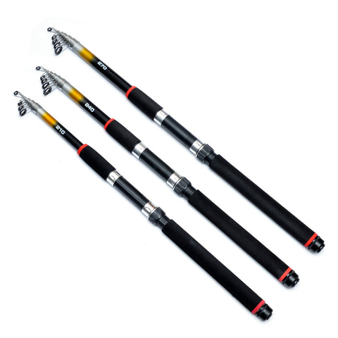 Telescopic 2.1/ 2.4/2.7M Portable Glass Fiber Carp Fishing Rod Ultra Light