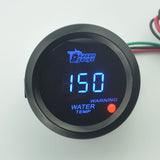 2" 52mm Black Car Motor Blue light Digital LED Electronic Water Temp