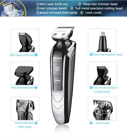 Kemei1832 New Cutter Electric Hair Clipper Rechargeable Hair Trimmer Shaver Razor Cordless Adjustable Clipper