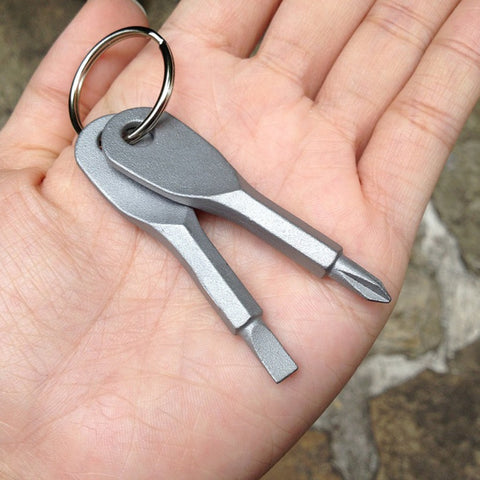 Precision cast steel portable multifinction key chain