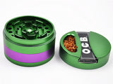 Aluminum Grinder 75MM 4 Parts Herb/Spice Grinder With Paper Storage Case