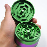 Aluminum Grinder 75MM 4 Parts Herb/Spice Grinder With Paper Storage Case